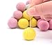 Glaciart One Felt Pom Poms, Wool Felt Balls (50 Pieces) 2 Centimeters - 0.8 Inch, Handmade Felted 7 Pastel Colors (Baby Pink, Lilac, Baby Blue and More) - Bulk Small Puff for Felting and Garland