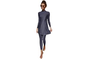 ABEWIP Muslim Swimsuits for Women Burkini Bathing Suits Full Body Modest Swimwear Islamic Swimming Suit