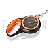 Pawbonds Retractable Dog Leash for Small Medium Breed Dogs up to 50lbs - Best for Walking, Running, Sport, Tangle Free.16ft Long Automatic Extendable Pet Lead - Black Orange