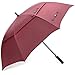 G4Free 62 Inch Large Automatic Open Golf Umbrella Extra Oversize Double Canopy Vented Windproof Stick Umbrellas Waterproof (Wine Red)