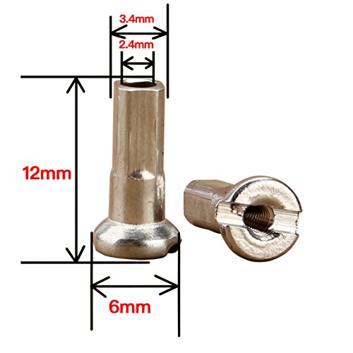 JooFn Bicycle Spoke Caps 12mm 14G Copper Silver Nipples Cycling Riding Ultra-light Spoke Cover Bike Wheel Spoke Accessories 100pcs