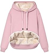 Jenkoon Womens Casual Sherpa Lined Pullover Hooded Sweatshirt Athletic Fleece Hoodies