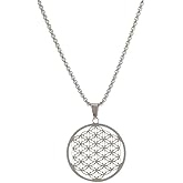 YWMAN Flower of Life Necklace - Boho Style Hippie Yoga Talisman Pendent - Personalized Sacred Geometry Amulet Jewelry for Men