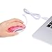 Eco-Fused USB Optical Computer Mouse with Crystal Bling Rhinestone Design with Retail Packaging (Pink Rhinestones)