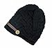 Womens Winter Thick Beanie 2-Piece Hat Scarf Set Girls Cute Pom Warm Knit Ski Hat with Fleece Lined Slouchy Skull Cap (black1, one Size)