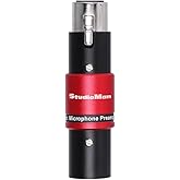 StudioMan DPM1 XLR Dynamic Microphones Preamp, 29dB Gain &amp; Low-Noise Signal Boost, Plug-and-Play Metal Adapter,48V Phantom Power Required（not Included,Only for Dynamic Mics-for Studio/Stage