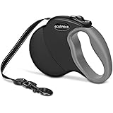 Ecoliance Retractable Dog Leash Lead Ribbon 16 ft for Medium Large Dogs up to 110 lbs with Waste Dispenser &amp; Bags, One Button Brake &amp; Lock