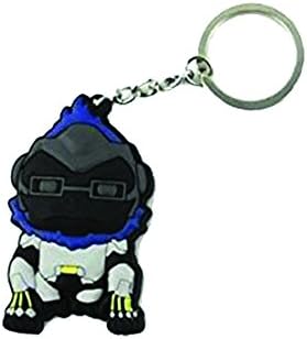 Overwatch Heroes Keychain Reaper Tracer Widowmaker Winston Key Ring Holder -Winston