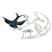 Best Handcrafted Blue Green Abalone Paua Bird Pendant Silver Mood Necklace Jewelry Gift for Women Girls