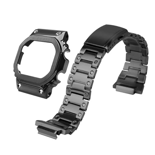 DW5600 Case Band Mod Kit, Stainless Steel Case Bezel Strap Bracelet Compatible with Casio G-Shock DW5600, GW-B5600, GB5600, GWX5600, DW5025/ DW5700/ DW5735/ DW5750