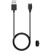 Kissmart Charger for Garmin Venu/Venu Sq/Venu 2/Venu 2 Plus/Venu 2S/Venu Sq 2/Venu 3/Venu 3S, Replacement Charging Cable Cord Plus a Black Silicone Charger Port Protector Anti Dust Plug (3.3ft/1m)