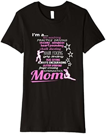 Womens I'm a gymnastics mom Large Black