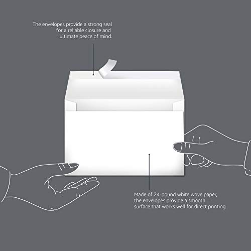 Amazon Basics A9 Blank Invitation Envelopes with Peel & Seal Closure, 5