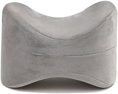 Uebuy Medical Knee Pillow with Plush Cover Pain Relief Memory Foam Leg Cushion for Leg, Side Sleeping, Pregnancy Plain
