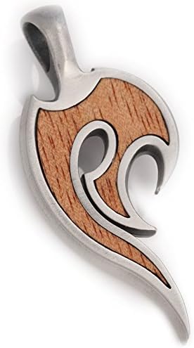 Bico Australia Lion Mane Pendant in Silver with Rosewood