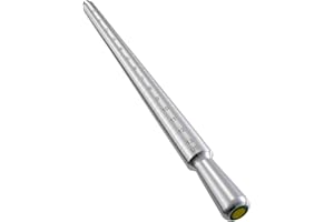 Meowoo Ring Sizer Madrel, Solid Aluminum Mandrel for Ring Measurer and Repair Distorted Ring, Hammerable Round Mandrel