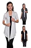 Free to Live Women's 3 Pack Short Sleeve Light Weight Open Front Cardigans