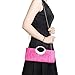 Fashion Road Womens Luxury Evening Wedding Party Purse Clutch Rhinestone Satin Pleated Handbag Wallet Black