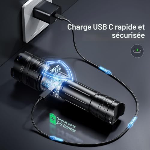 lampe Torche Rechargeable 1000000 Single One Mode 15 heures