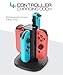 Fosmon Nintendo Switch Joy-Con Charging Dock, 4-in-1 High Speed Charger Station Stand with LED Indicators for Joy Con & Nintendo Switch Joy-Con NES Controllers (Switch Wireless Version only)