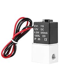 Beduan - Válvula de aire eléctrica solenoide de 2 vías normalmente cerrada DC 12 V