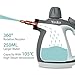 Ymiko Steam Cleaner Handheld 250ML Multi-Purpose Pressurized Steam Cleaner with 9-Piece Accessories for Stubborn Stains Removal in Bathroom, Kitchen, Surfaces, Floor, Carpet & Much More(Grey)