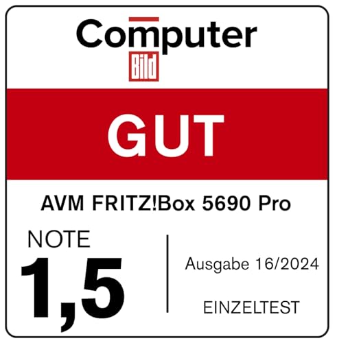 FRITZ!Box 5690 Pro (Wi-Fi 7 Premium DSL- und Glasfaser-Router mit Triband (2,4 GHz, 5 GHz, 6 GHz) bis zu 18,5 GBit/s, für Glasfaser & DSL-Anschlüsse, WLAN Mesh, DECT-Basis, deutschsprachige Version) 6