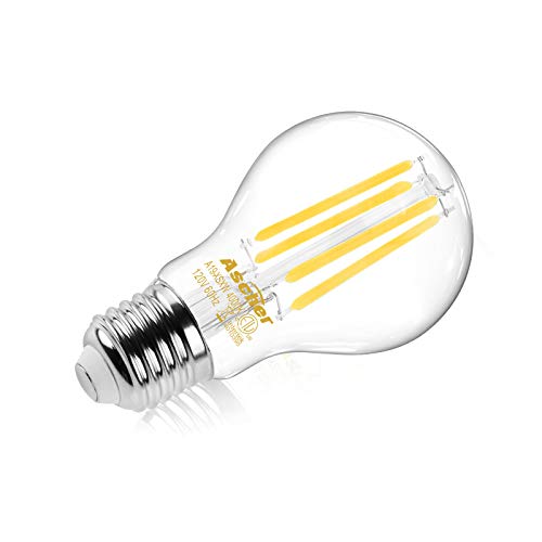 image for Ascher 60 Watt Equivalent, E26 LED Filament Light Bulbs, Daylight Whit
