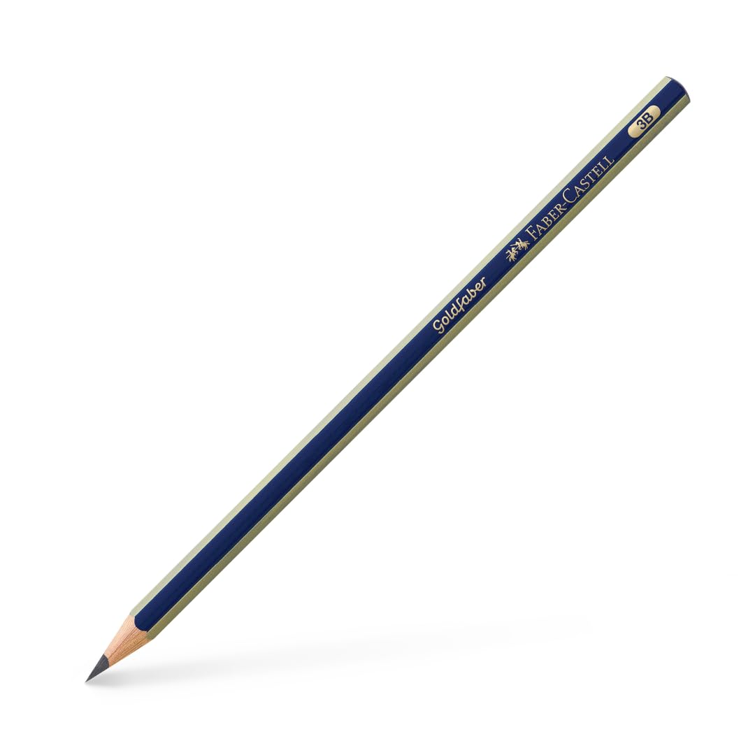 Faber Castell Gold 1221 – 3B Pencil Pack of 12 Black