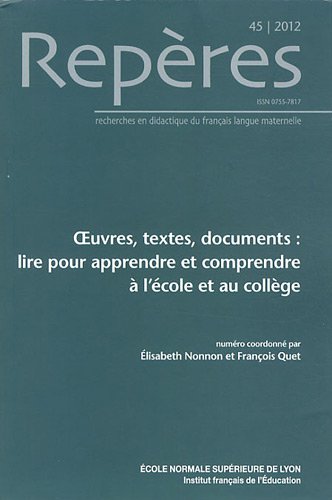 Oeuvres, textes, documents