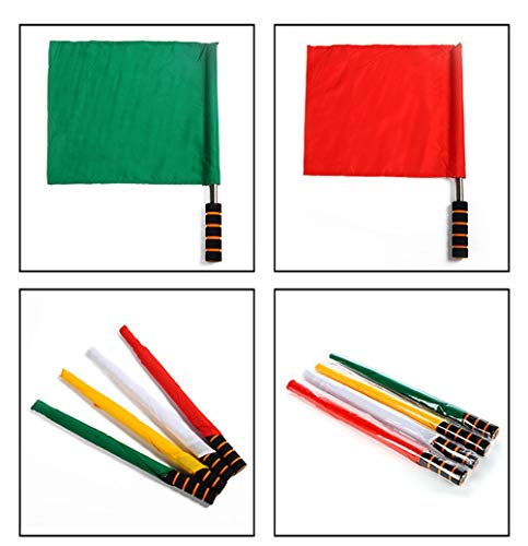 US-CZ-XING Referees Small Signal Flag - 4 Pieces of Football Hand Flags Rugby Linesman Assistant Equipments Signal Flag (Red) - Thumbnail 6
