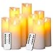 Evenice Flameless Candles LED Candles Flickering Battery Operated Flickering Light Pillar Real Smooth Wax with Timer and 10-Key Remote for Wedding(Set of 9)