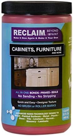 RECLAIM RC09 Cabinet, Furniture & More Paint/Now You Can Reclaim Almost Any Surface with This Combination Primer/Finish/Sealer, No Stripping, No Sanding & No Priming, Quart (Color) Poppy