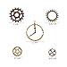 Teenitor Mixed Color 100 Gram (Approx 70pcs) Assorted Antique Steampunk Gears Charms Pendant Clock Watch Wheel Gear for Crafting, Jewelry Making Accessory
