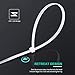 Nylon Zip Ties Heavy Duty- 7 Inch 100 Pieces,Tensile Strength, Ultra Strong Plastic Wire Ties, Multi-Purpose Self Locking Cable Ties.White