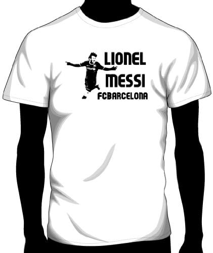 FC Barcelona Lionel Messi Printed Tee, Adult X-Large - White/Black