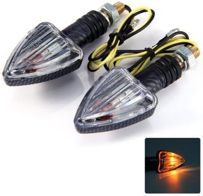 2pcs 12V Motorcycle Arrow Shaped Amber Turn Signal Indicator Light