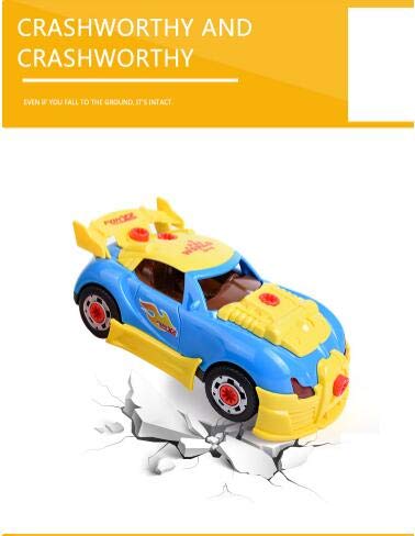 Alician Chidren Car Model Electric Racing Set Assembly Puzzle Toy Kids DIY Disassembly Play with Light Boys Girls Birthday Gift Child Toys - Thumbnail 4