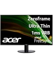 Acer SB241Y Abi 23.8" Full HD (1920 x 1080) VA Monitor | AMD FreeSync Technology | Ultra-Thin | Edge-to-Edge | Zero-Frame | 1ms (VRB) | 75Hz Refresh Rate | (HDMI & VGA Ports)