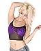 iHeartRaves Mermaid Mesh Rave Crop Top (Small/Medium, Purple)
