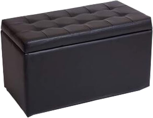 DJ Klappbarer Aufbewahrungshocker Toy Box und Fußhocker Haushalt 30cm