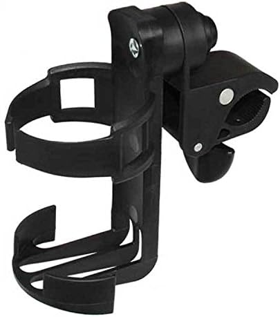 Clamp-On Water Bottle Holder –Moderate Uses on Bicycle, Strollers, Musical Equipment Stands. Can be rotated 360 degrees - Lightweight &amp; Strong Quick &amp; Easy to Clamp-On and Off.