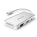 Belinda USB C Multiport Adapter, USB-C to HDMI DVI VGA Mini displayport 4K Adapter Converter with Aluminium Case for 2017 MacBook Pro