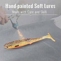 TRUSCEND Hand Made Soft Fishing Lures 10PCS, Paddle