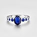 Psiroy 925 Sterling Silver Created Blue Sapphire Filled Promise Ring Size 8