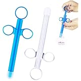 ACVIOO Lubricant Shooter Personal Lubricant Applicator Launcher Tube Injector with Marking,Blue&amp;White(2 pcs in one Package)