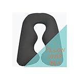 Leachco Back N Belly Chic Body Pillow Replacement Cover (Charcoal)