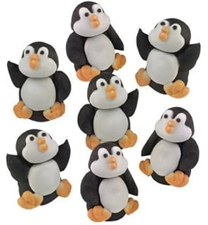 Pme Handcrafted Penguins Sugar Decoration Edible Cupcake Topper