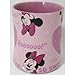 Disney Parks Exclusive Minnie Mouse Glass Beaded Ceramic Pink Quotes Coffee Mug