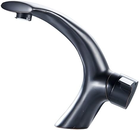 YAJO Single Handle Deck Mounted Bathroom Vessel Sink Faucet, Oil Rubbed Bronze